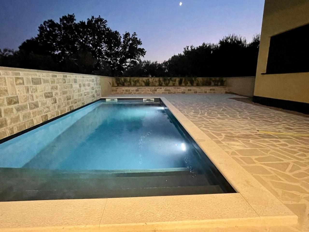 מסלניקה Ferienwohnung Mit Beheiztem Pool, 60 M Vom Strand מראה חיצוני תמונה